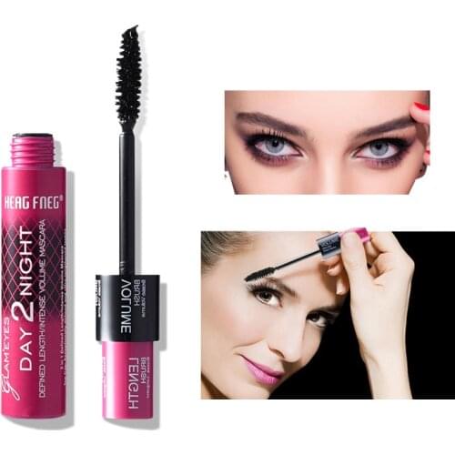 Waterproof Sweatproof Mascara Long-Lasting Nosmudging&Curling Dual-Use Combo Brush Head Big Eye Makeup Tool