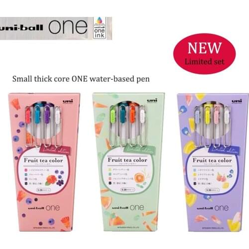 Japan Uni ONE Limited Gel Pen Small Thick Core UMN-S-38 Refill 0.5mm Black Technology Stationery Water Pen Fruit tea Limited Set