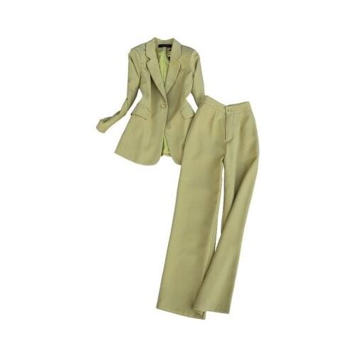 Fashion suit suit women autumn New high-quality Casual Business Blazers female + Long pants two-piece Sets women