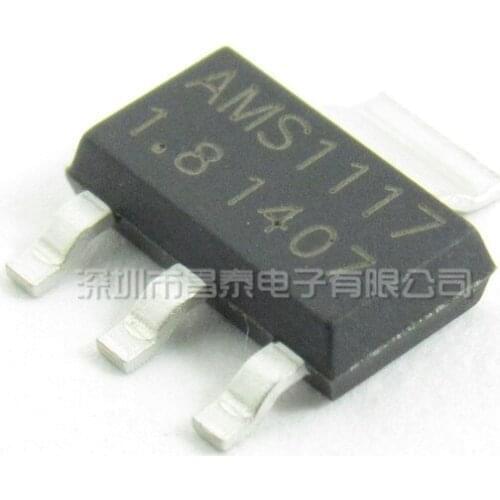10pcs / 1 lot AMS1117-1.8 SOT-223 1.8V linear voltage regulator LDO buck IC patch