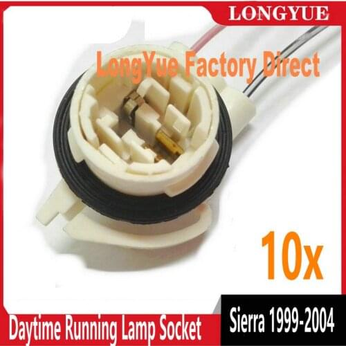 10pcs Daytime Running Lamp Socket for Sierra 1999-2004 for GM, 3156