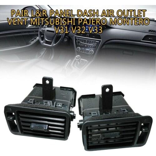 2Pcs Black Left+Right Dashboard Air Vent Outlet Panel Fit for Mitsubishi Pajero Shogun Montero V31 V32 V33 1999-2016
