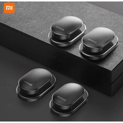 Xiaomi 4Pcs/Lot Car Hooks Organizer Storage Hanger for USB Cable Headphone Key Storage Car Accessory Car Adhesive Hook