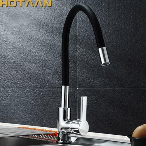 Free Shipping Solid Brass Kitchen Mixer Cold and Hot Kitchen Tap Single Hole Water Tap Kitchen Faucet torneira cozinha YT-6046