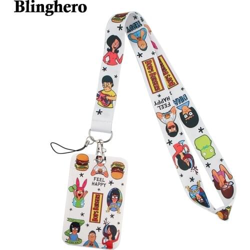 CB418 Anime Figures Cute Cartoon Lanyard Neck Strap ID Badge Holder Pendant Keyring Charm Cell Phone Cosplay Keychain Gift