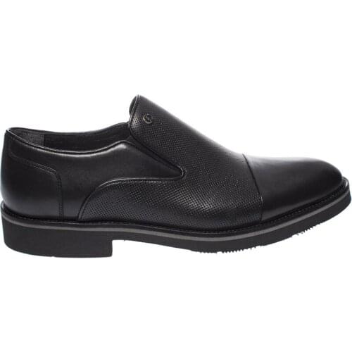 Mens Black Genuine Leather Classic Shoes FSC9062SİYAH