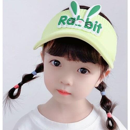 Childrens Empty Top Hat Cartoon Sun Hat Child Summer Girl Anti-ultraviolet Big Eaves Sunscreen Baby Outdoor Visor Hat Beach Hat