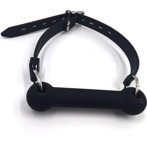 Erotic Toys PU Leather Open Mouth Gag Silicone Bite Gag Dog Bone Ball Fetish bdsm Bondage Restraints Sex Toys for Couples
