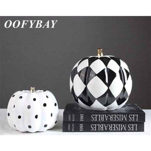 European Ceramic Electroplating Applique Pumpkin Ornaments Modern Hotel Living Room Handicrafts Home Decoration Furnishings