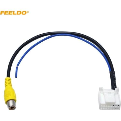 FEELDO Car Parking Reverse Rear Camera Video Plug Converter Cable Adapter For Toyota Camry 7th Navigation DVD #2593