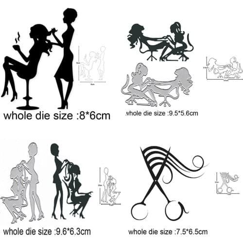 Beauty salon hair dryer Metal Cutting Mold Scrapbook Embossed Paper Card Album Craft Paper Cutting 2021 New