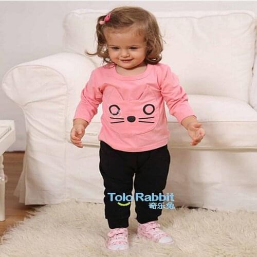 Baby boy girl Tshirt Spring Autumn Casual Gilrs Boys Baby Children Infant Baby Long Sleeved Printed Tops T-shirt newborn clothes