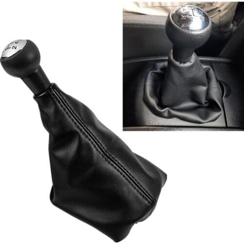 Chrome Styling Gear Shift Knob Leather Gaiter Boot Cover Case Collar For Citroen Berlingo III MK3 Peugeot Partner 2008-on