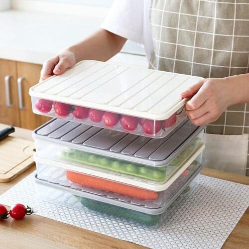 Refrigerator Food Storage Container Fresh Box Fridge Organizer Food Storage Box Freezer Container Kitchen Storage Organizer Box