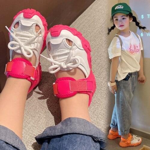 Girls' Sneakers 2021 Summer Autumn Kids Shoes Fashion Hollow Out Children Sport Shoes Soft Bottom Little Girls Casual Sneakers