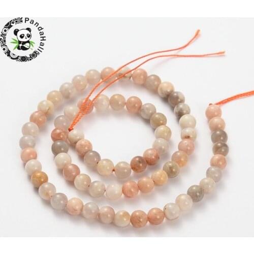 Natural stone moonstone round beads strands, 8mm, hole: 1mm; about 52pcs/strand, 15.5"
