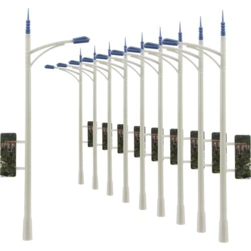 LNH24 10pcs Model Railway Advertising Lamppost lamps Street Lights 3V LED OO Scale Lamps LEDs NEW