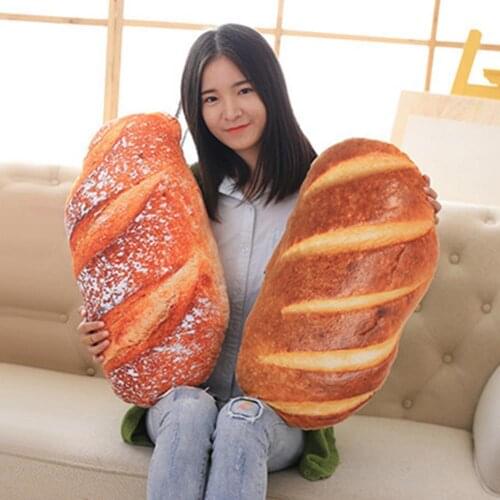 Soft Throw Pillow 3D Simulate Ham Butter Sesame Bread Model Stuffed Doll Back Cushion Throw Pillow Decoration