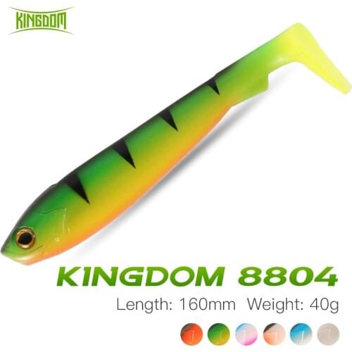 Kingdom 2Pcs/Pack Soft Lures 2020 160mm 40g Plastic Silicone Artificail Bait Sinking Big Swimabait T-Tail Shad Tackle