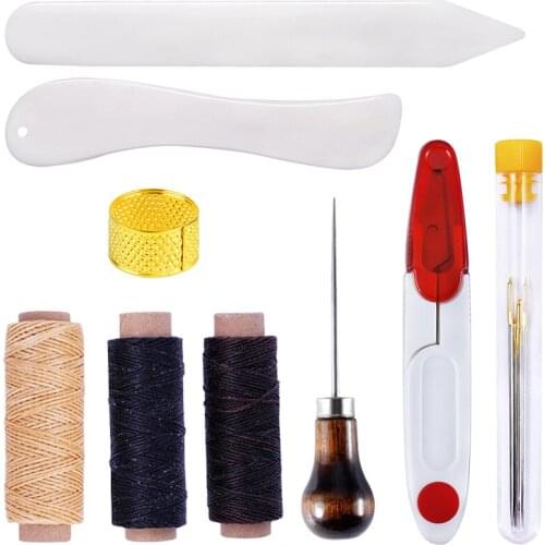 Imzay Leather Stitching Sewing Punch Craft Tools Kit Cutter Carving Working Stitching Leather Craft Tool Sets Accessories