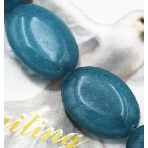 New13x18mm Natural Brazilian Aquamarine Oval Gemstone Loose Beads 15"AAA