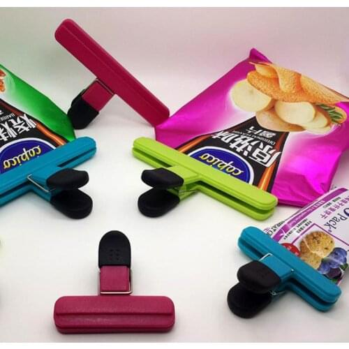 Plastic Food Sealing Bag Clip Food Fresh Keeping Moisture-proof Close Clip Letter Paper Photo File Binder Clip Kitchen Tools New