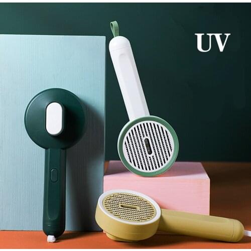 Hair Removal Comb for Dogs Cat Knots Fluffy Floating UV Disinfection Dog Massage Grooming Tool For Matted Long Hair Curly Pet