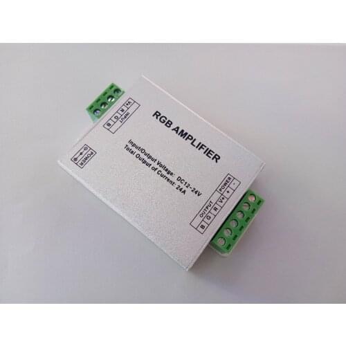 RGB 3 Channels DC12-24V 24A LED RGB Amplifier controller common anode for 3528&5050 SMD RGB LED Strip extended power repeater