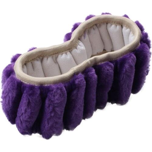 Steering-Wheel Plush Car Steering Wheel Covers Winter Faux Fur Hand Brake and Gear Cover Set Car Interior Accessories Universal