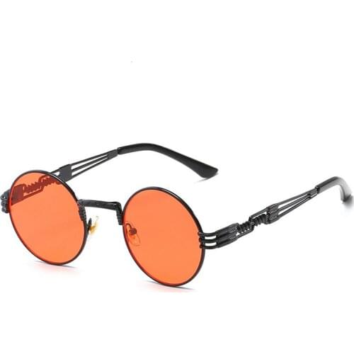 Steampunk Sunglasses Women Classic Round Eyewar Men Luxury Vintage Retro Black Sun Glasses Oculos Goggles 7768X
