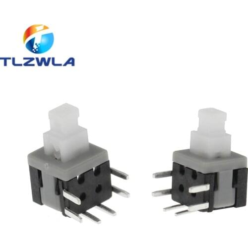 100Pcs Kft-5.8 5.8x5.8MM Tactile Push Button Switch Latching Side 6Pin High Head Latching Switch