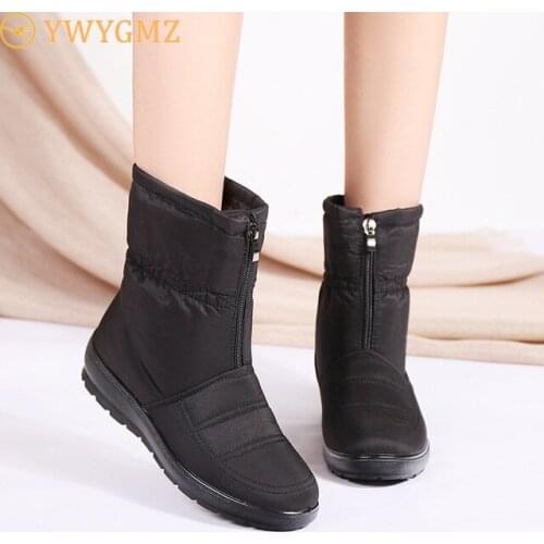 Warm Winter Boots Women Boots 2020 New Ankle boots Waterproof Women Shoes Snow Boots Fashion Mother Shoes Solid Ladies Shoes