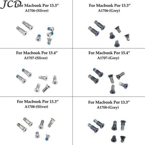 JCD Laptop Bottom Case Screw For Apple for Macbook por A1706 A1707 A1708 13 15 inch Bottom Screws Set Sliver Grey