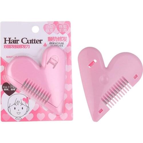 High quality Sale Peach Heart Double Sides Hair Razor Comb Cutter Cutting Thinning knife Haircut Grooming Men Women Hair Cutter