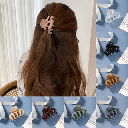 Hot Sale Solid Color Claw Clip Large Barrette Crab Hair Claws Bath Clip Ponytail Clip For Women Girls Hair Accessories Gift