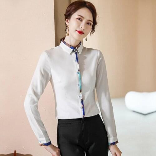 Ladies Office Blouses Shorts Sping Fall Fashion Stylels Women Business Work Wear Blouse Tops Clothes Plus Size