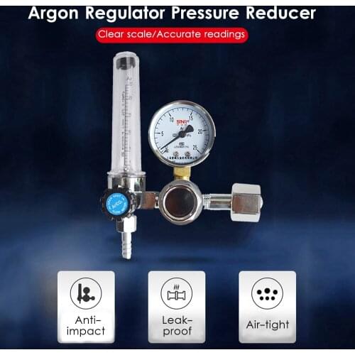 0-25Mpa Argon Flow Meter Leakproof Gas Pressure Regulator Flowmeter Argon Pressure Regulating Valve Argon Regulator Reducer