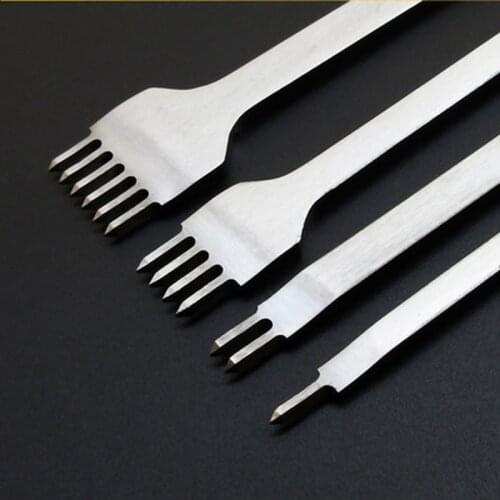 1 2 4 6 Prong Hole Punch Punch tool chisel 1pc 3mm/0.12" Useful Stainless Steel Rhombus Tooth Chisel Leather Craft DIY Tool