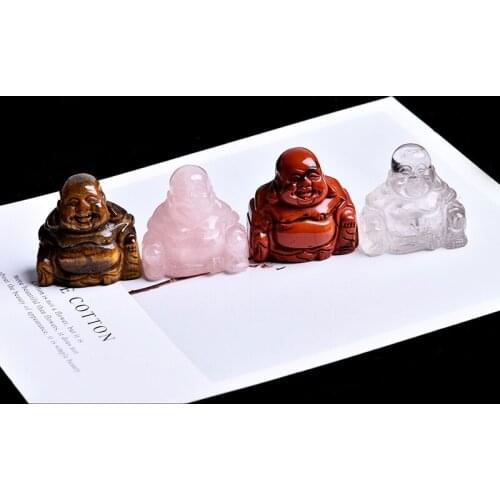 1PC Religious Lucky Maitreya Buddha Statue Decoration Carving House Decoration Home Feng Shui Buddha Decoration Art Collection