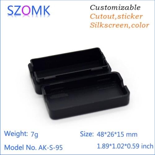 10 pcs) 48*26*15mm black small plastic outlet box pcb enclosure electronics plastic case szomk electronics junction box