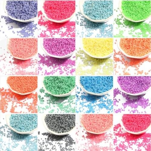 1000Pcs 2/3MM Candy Cream Color Czech Glass Sand DIY Beads Round Hole Beads For Kids Handmade Jewelry Making Fit 15g/lot