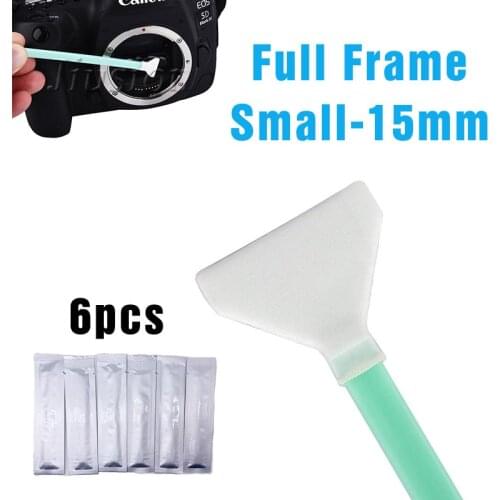 15mm Wet Sensor Swab 6pcs CCD CMOS Full Frame Small Camera Cleaning Suit Lens Screen Cleaner for Nikon Canon Digital DSLR Camera