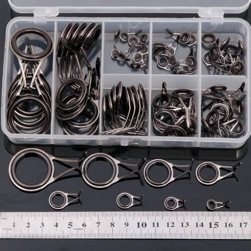 75 X Fishing Rod Guides DIY Parts rod building repair 8 sizes Accessories