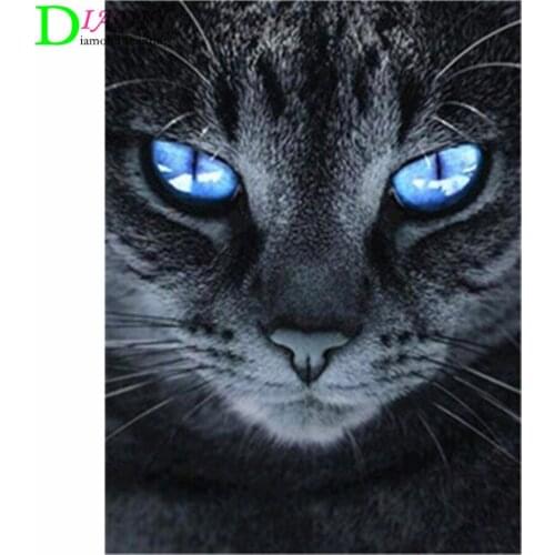 NEW Full Square Diamond Painting Cat 5D Diy Diamond Embroidery Animal Mosaic Picture Of Rhinestone Home Decoration Girl Hobby