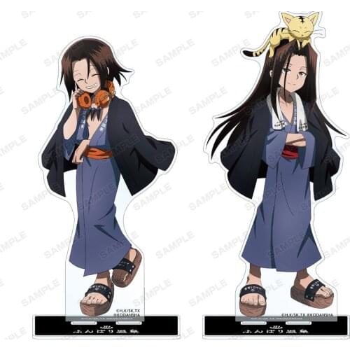 Anime Hot Spring Series SHAMAN KING YOU ASAKURA AMIDAMARU Cartoon Figure Acrylic Stand Model Plate Desktop Toy