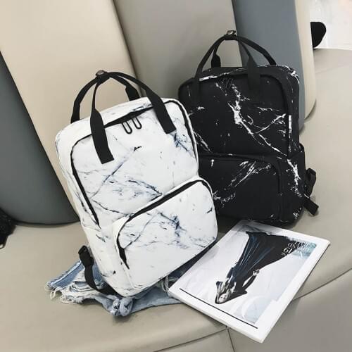 Aosbos Canvas Print School Bag Solid Large Capacity Backpacks for Women Travel Laptop Backpack Student School Backpack 2020