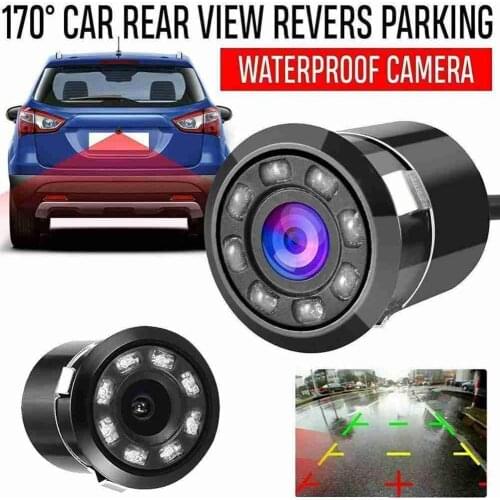 8 LED Car Rear View Single Camera Car 18.5 Reversing Camera Infrared High-definition Vision With Light Perforated Rear Image