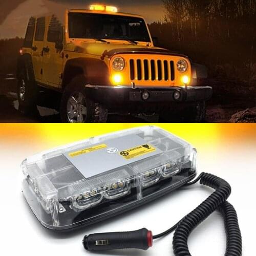 24LED Automobile Flash Lamp Magnetic Ceiling Warning Lamp High Power Vehicle Beacon Lamp For Freight Car Danger Signal Warning