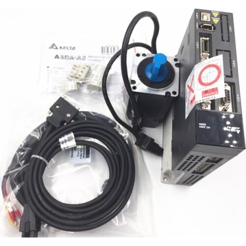 Delta Servo System CNC 200W AC Servo Motor+Drive kits 220V 0.64NM 3000r/min 60mm with 3M Cable ECMA-C10602RS+ASD-A2-0221-L