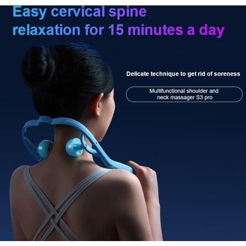 New Electric Neck Shoulder Muscle Massager Trainer Relaxation Electric Pain Relief Tool Dual-frequency Pulse Simulation Massager